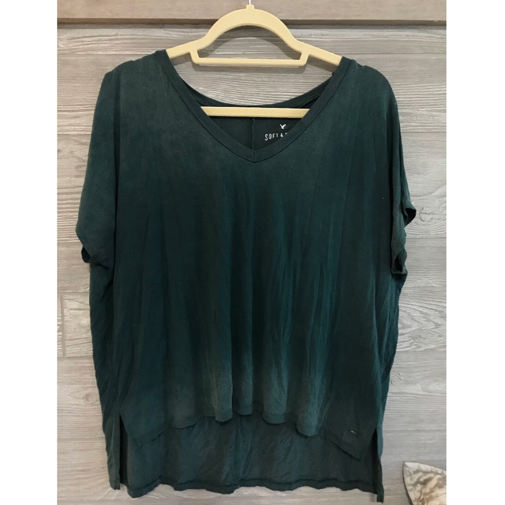 dark green/blue fade design top